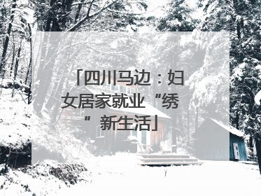 四川马边：妇女居家就业“绣”新生活