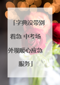 字典没带别着急 中考场外现暖心应急服务