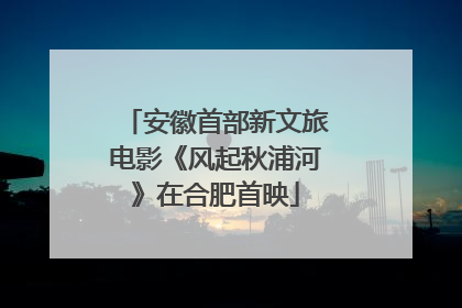 安徽首部新文旅电影《风起秋浦河》在合肥首映