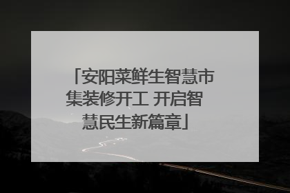 安阳菜鲜生智慧市集装修开工 开启智慧民生新篇章
