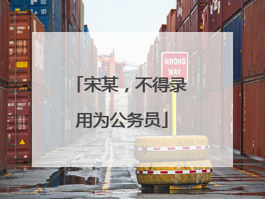 宋某，不得录用为公务员