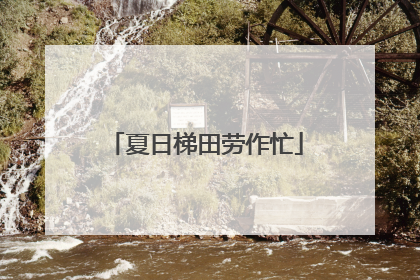夏日梯田劳作忙