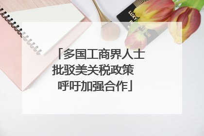 多国工商界人士批驳美关税政策 呼吁加强合作