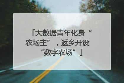 大数据青年化身“农场主”，返乡开设“数字农场”