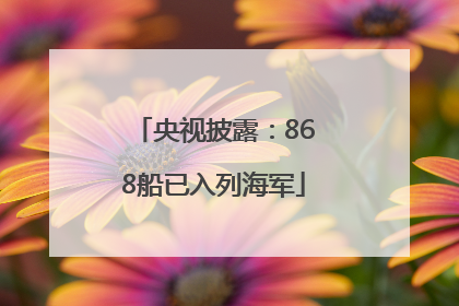 央视披露：868船已入列海军