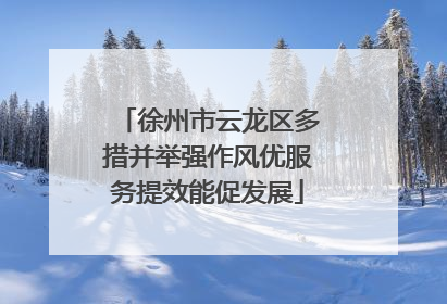 徐州市云龙区多措并举强作风优服务提效能促发展