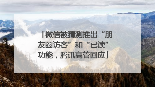 微信被猜测推出“朋友圈访客”和“已读”功能，腾讯高管回应