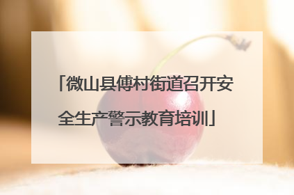 微山县傅村街道召开安全生产警示教育培训