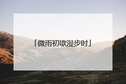 微雨初歇漫步时