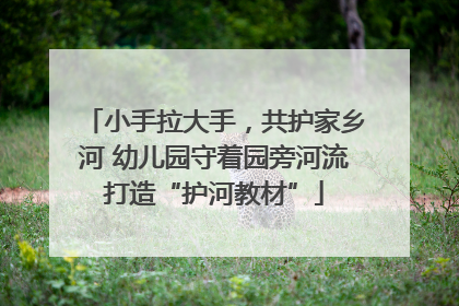 小手拉大手，共护家乡河 幼儿园守着园旁河流打造“护河教材”