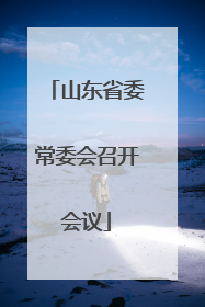 山东省委常委会召开会议