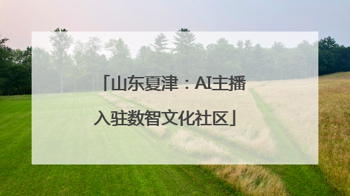 山东夏津：AI主播入驻数智文化社区