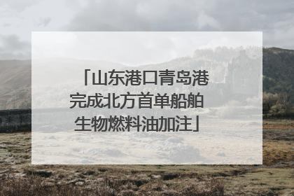 山东港口青岛港完成北方首单船舶生物燃料油加注