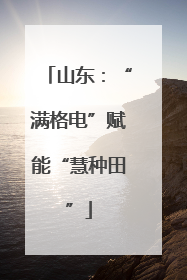 山东：“满格电”赋能“慧种田”