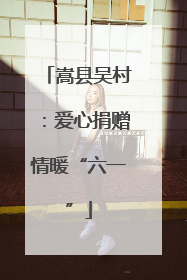 嵩县吴村：爱心捐赠情暖“六一”