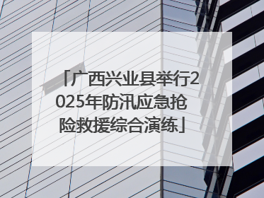 广西兴业县举行2025年防汛应急抢险救援综合演练