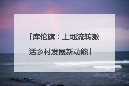 库伦旗：土地流转激活乡村发展新动能