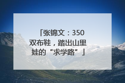张锦文：350双布鞋，踏出山里娃的“求学路”