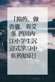 捣药、做香囊、卷艾条 四川内江小学生沉浸式学习中医药知识