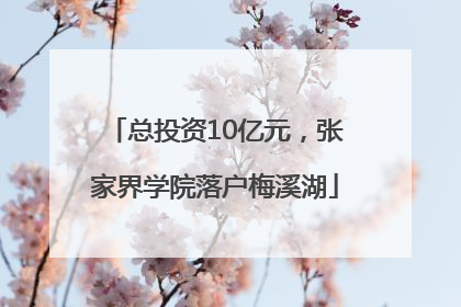 总投资10亿元，张家界学院落户梅溪湖