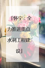 怀宁：全力推进重点水利工程建设
