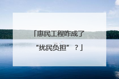 惠民工程咋成了“扰民负担”？