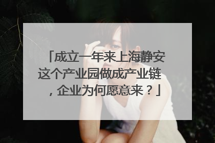 成立一年来上海静安这个产业园做成产业链，企业为何愿意来？