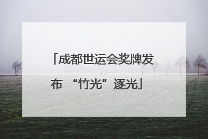 成都世运会奖牌发布 “竹光”逐光