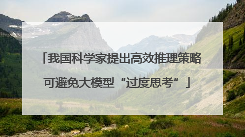 我国科学家提出高效推理策略 可避免大模型“过度思考”