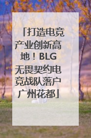 打造电竞产业创新高地！BLG无畏契约电竞战队落户广州花都