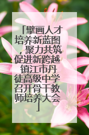 擘画人才培养新蓝图，聚力共筑促进新跨越 镇江市丹徒高级中学召开骨干教师培养大会