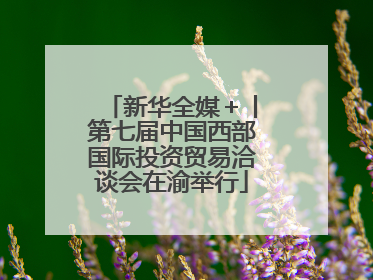 新华全媒＋丨第七届中国西部国际投资贸易洽谈会在渝举行
