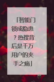 智能门锁成隐患？热搜背后是千万用户的夹手之痛