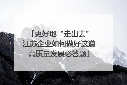 更好地“走出去” 江苏企业如何做好这道高质量发展必答题
