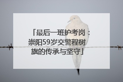 最后一班护考岗：崇阳59岁交警程树旗的传承与坚守