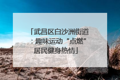 武昌区白沙洲街道：趣味运动“点燃”居民健身热情