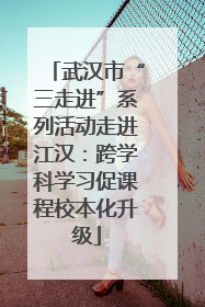 武汉市“三走进”系列活动走进江汉：跨学科学习促课程校本化升级