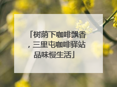 树荫下咖啡飘香，三里屯咖啡驿站品味慢生活