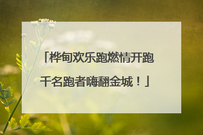 桦甸欢乐跑燃情开跑 千名跑者嗨翻金城！