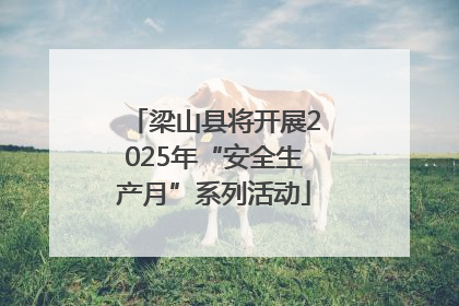 梁山县将开展2025年“安全生产月”系列活动
