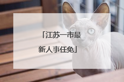 江苏一市最新人事任免