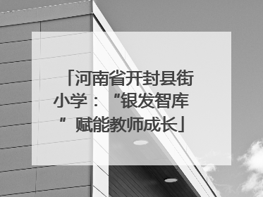 河南省开封县街小学：“银发智库”赋能教师成长