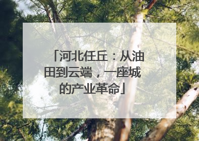 河北任丘：从油田到云端，一座城的产业革命