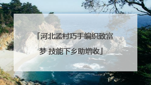 河北孟村巧手编织致富梦 技能下乡助增收