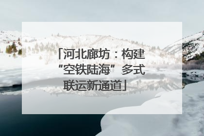 河北廊坊：构建“空铁陆海”多式联运新通道