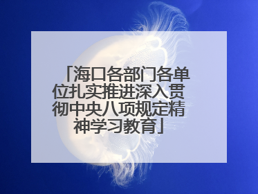 海口各部门各单位扎实推进深入贯彻中央八项规定精神学习教育
