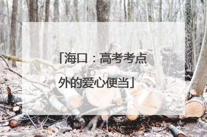 海口：高考考点外的爱心便当