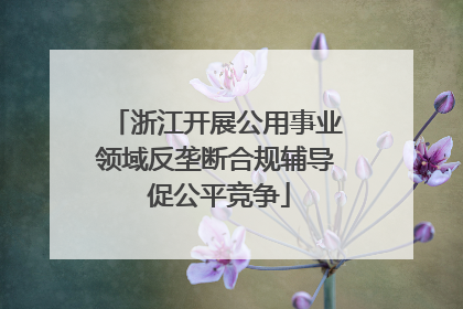 浙江开展公用事业领域反垄断合规辅导 促公平竞争