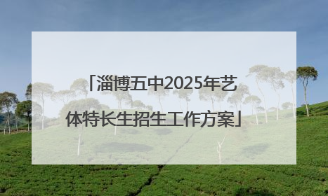 淄博五中2025年艺体特长生招生工作方案