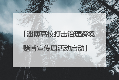 淄博高校打击治理跨境赌博宣传周活动启动